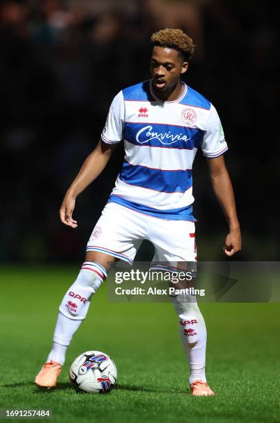 Chris Willock of QPR during the Sky Bet Championship match between Queens Park Rangers and Swansea City at Loftus Road on September 19, 2023 in...