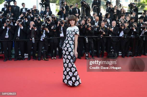 Milla Jovovich attends the 'Blood Ties' Premiere during the 66th Annual Cannes Film Festival at the Palais des Festivals on May 20, 2013 in Cannes,...