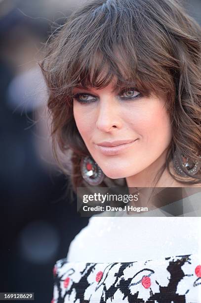 Milla Jovovich attends the 'Blood Ties' Premiere during the 66th Annual Cannes Film Festival at the Palais des Festivals on May 20, 2013 in Cannes,...