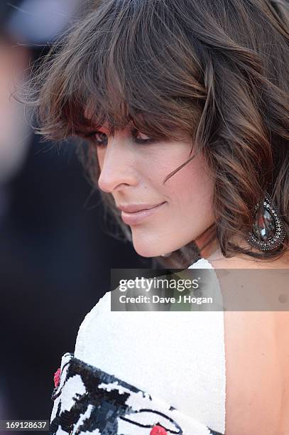 Milla Jovovich attends the 'Blood Ties' Premiere during the 66th Annual Cannes Film Festival at the Palais des Festivals on May 20, 2013 in Cannes,...