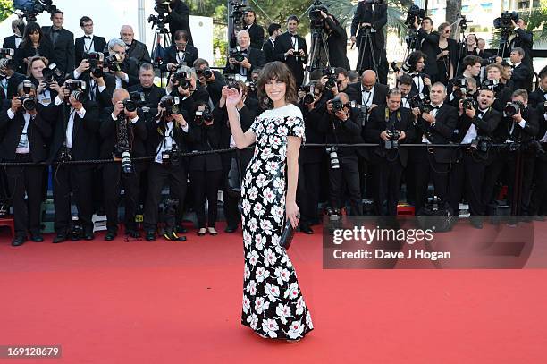 Milla Jovovich attends the 'Blood Ties' Premiere during the 66th Annual Cannes Film Festival at the Palais des Festivals on May 20, 2013 in Cannes,...