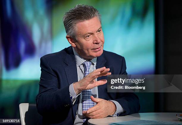 Karel De Gucht, trade commissioner for the European Union, speaks during an interview in New York, U.S., on Monday, May 20, 2013. The European...