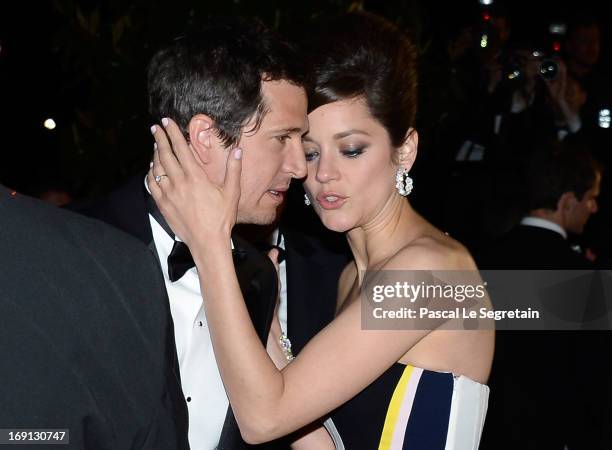 Director Guillaume Canet and actress Marion Cotillard attend the "Blood Ties" Premiere during the 66th Annual Cannes Film Festival at Grand Theatre...