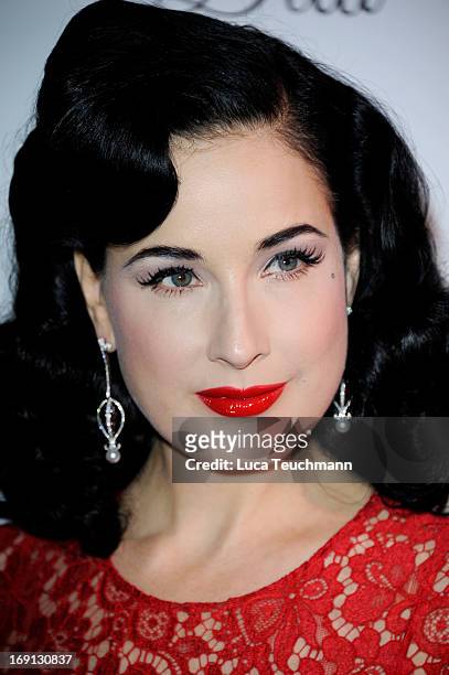 Cointreau & Nikki Beach present Dita Von Teese during the 66th Annual Cannes Film Festival at Boulevard de la Croisette on May 20, 2013 in Cannes,...