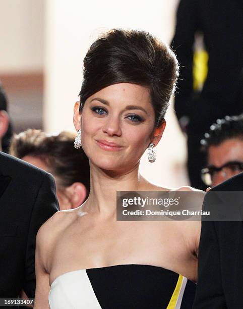 Marion Cotillard attends the Premiere of 'Blood Ties' during the 66th Annual Cannes Film Festival at the Palais des Festivals on May 20, 2013 in...