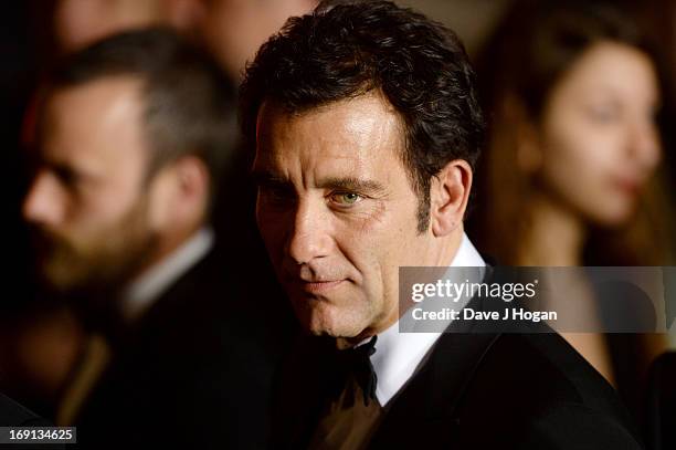 Actor Clive Owen attends the 'Blood Ties' Premiere during the 66th Annual Cannes Film Festival at the Palais des Festivals on May 20, 2013 in Cannes,...