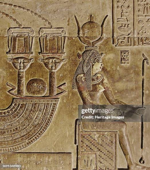 Relief Of Cleopatra Vii As Goddess Hathor