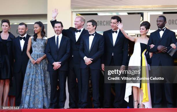 Producers Molly Conners and Christopher Woodrow, actors Zoe Saldana, Billy Crudup and Noah Emmerich, director Guillaume Canet and actors Clive Owen,...