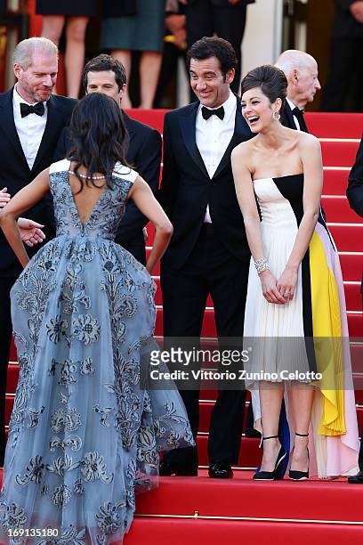 Actor Noah Emmerich, actress Zoe Saldana, Clive Owen and Marion Cotillard attend the 'Blood Ties' Premiere during the 66th Annual Cannes Film...