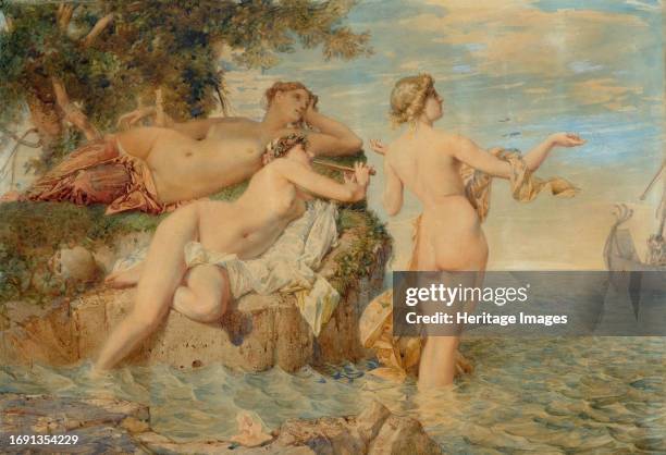 Ulysses and the Sirens, Mid of the 19th century. Private Collection. Creator: Menn, Barthélemy .