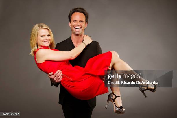 Actors Walton Goggins, Joelle Carter are photographed for Los Angeles Times on April 20, 2013 in Los Angeles, California. PUBLISHED IMAGE. CREDIT...