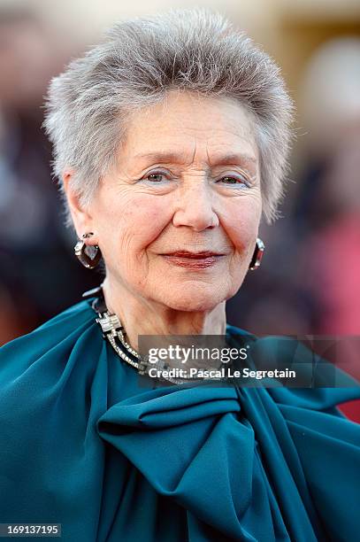 Emmanuelle Riva attends the 'Blood Ties' Premiere during the 66th Annual Cannes Film Festival at the Palais des Festivals on May 20, 2013 in Cannes,...