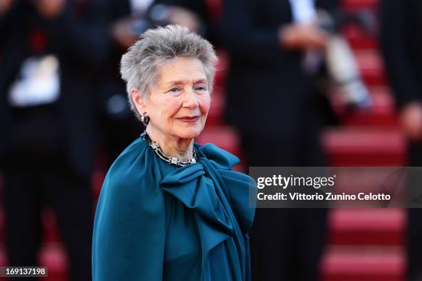 Emmanuelle Riva attends the 'Blood Ties' Premiere during the 66th Annual Cannes Film Festival at the Palais des Festivals on May 20, 2013 in Cannes,...