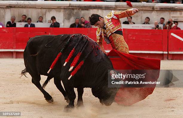 Spanish bullfighter Alejandro Talavante in action during the 61st annual Pentecost Feria de Nimes at Nimes Arena on May 20, 2013 in Nimes, France....