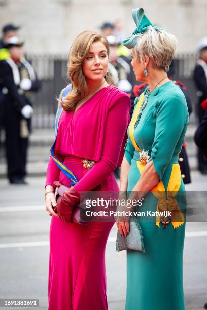 Princess Alexia of The Netherlands and Princess Laurentien of The Netherlands at Prinsjesdag on September 19, 2023 in The Hague, Netherlands....