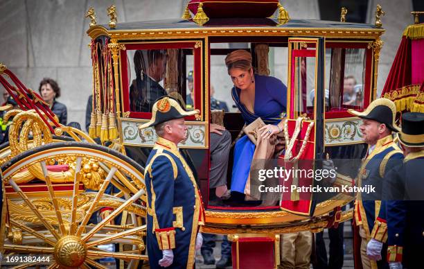 Princess Alexia of The Netherlands and Princess Laurentien of The Netherlands at Prinsjesdag on September 19, 2023 in The Hague, Netherlands....