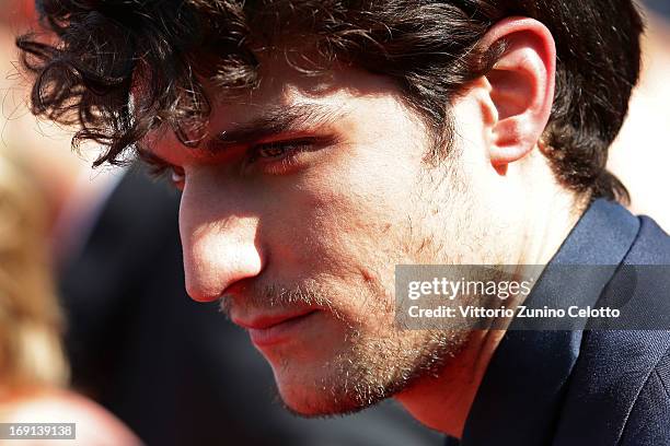 Actor Louis Garrel attends the premiere for 'Un Chateau en Italie' during the 66th Annual Cannes Film Festival at Palais des Festivals on May 20,...