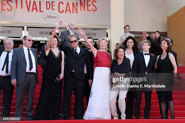 Andre Wilms, guest, Valeria Bruni Tedeschi, Xavier Beauvois, Celine Sallette, Xavier Beauvois, Louis Garrel, Marisa Borini, and Filippo Timi attend...