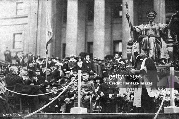 '<<Freres Dans la Meme Cause>>; A Columbia le 10 mai: la harangue a nos representants du Dr Nicholas Murray Butler, president de l'Université', 1917....