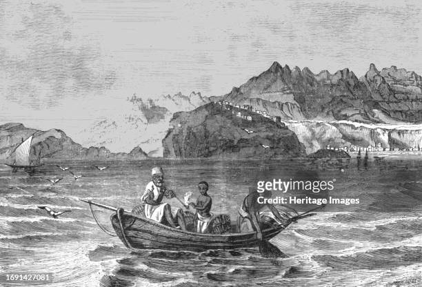 Arabs Fishing; From Bombay to Kosseir: The Red Sea', 1875. From 'Illustrated Travels' by H.W. Bates. [Cassell, Petter, and Galpin, circa 1880,...