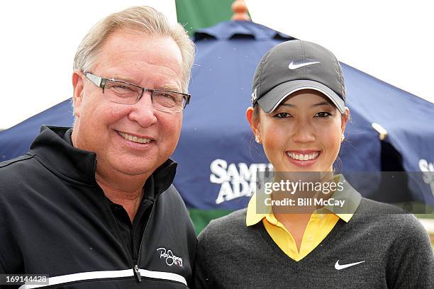 Ron Jworski and Michelle Wie, LPGA Professional, attend the Ron Jaworski's Celebrity Golf Challenge May 20, 2013 at Atlantic City Country Club in...