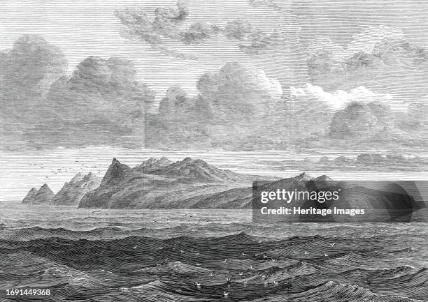 Hog Island , from sketches by Captain [William] Ashby, late of the ship City of Auckland, 1876. 'These islands are remote from any other land, and...