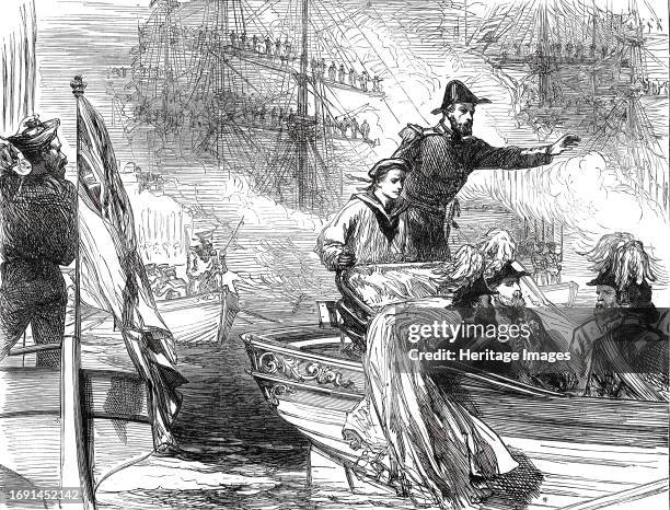 Arrival of the Prince of Wales at Malta, 1876. The future King Edward VII returns to England via the Mediterranean. '...at ten in the forenoon...the...