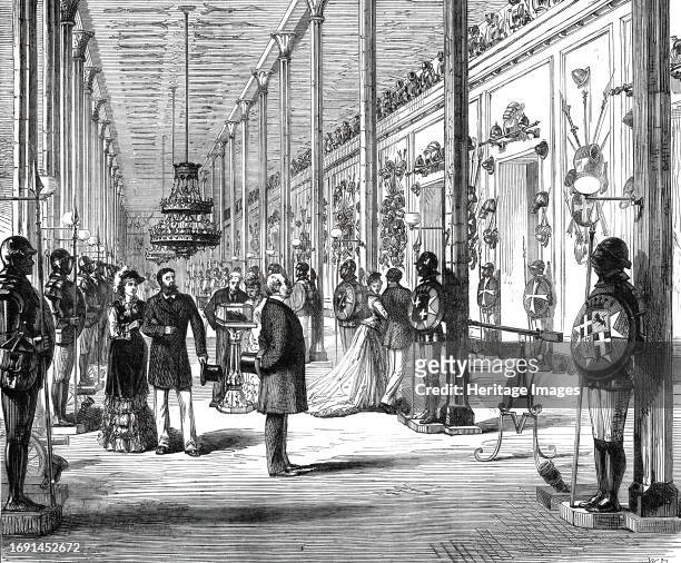 The Armoury, Governor's Palace, Malta: the Ancient Palace of the Knights of Malta, 1876. 'The ancient Palace of the Grand Masters of the Order of St....