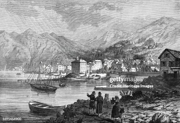 The War in the Herzegovina: Risano, Dalmatia, 1876. Austrian seaport town '...from which the insurgents have...obtained supplies to carry on this...