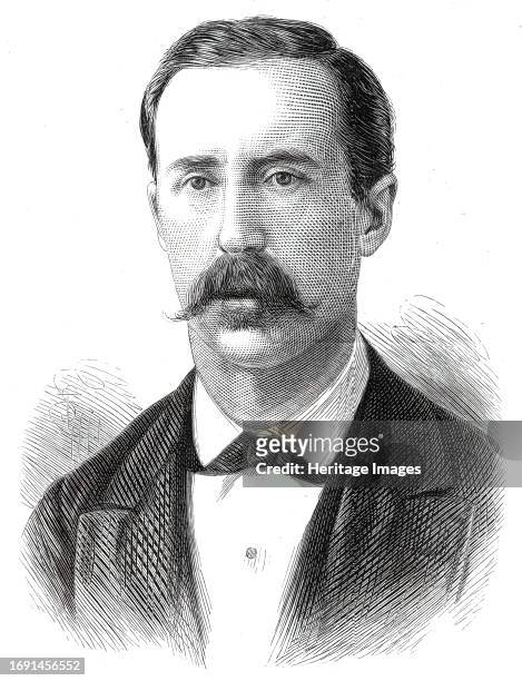 The late M. Jules Paul Moulin, Frnech Consul at Salonica, 1876. Engraving from a photograph by Abdullah Brothers of Constantinople, of a diplomat...