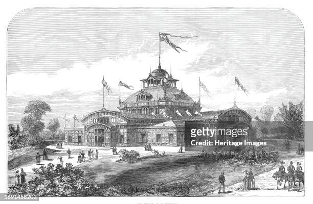 The American Centennial Festival Exhibition at Philadelphia, the Women's Pavilion, 1876. View of '...a pavilion erected for the use of ladies...