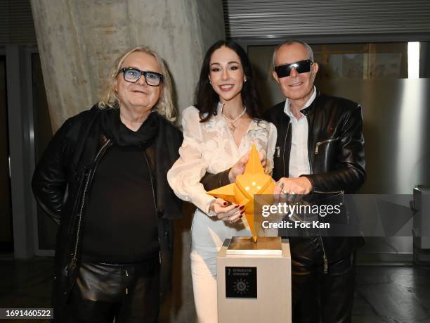 Jewelry and watch designer Thomas Sabo, his wife Visual artist/painter/sculptor Rita Sabo and fashion designer Jean Claude Jitrois attend the "Sacred...