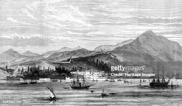 Salonica, the Scene of the Massacre of the German and French Consuls, 1876. '...view of the Turkish seaport town of Salonica, from a sketch by Sir...