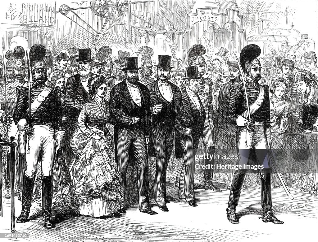 Opening of the American Centennial Exhibition: Official Procession...1876. Creator: Melton Prior