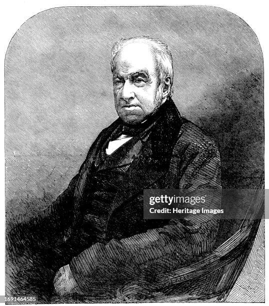 The Late Mr. Robert Brown, Keeper of Botany in the British Museum, from a photograph by Maull and Polyblank, 1858. Engraving from a photograph by...