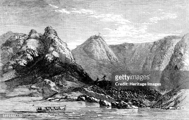 Barren Island, in the Bay of Bengal, 1858. 'This island...north-east of the Andaman Islands...was visited by the Hon. East India Company's...