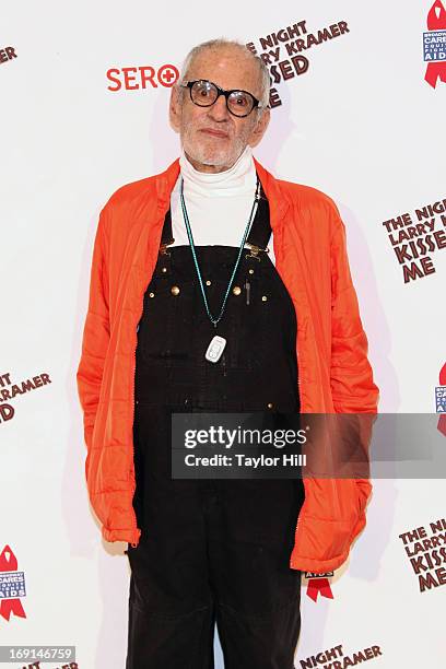 Playwright Larry Kramer attends a one-night-only "The Night Larry Kramer Kissed Me" anniversary performance at Gerald Lynch Theater on May 20, 2013...