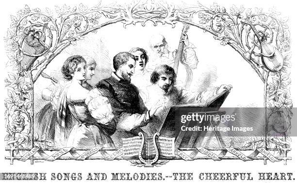 English Songs and Melodies - "The Cheerful Heart", 1858. 'The Poetry [lyrics] by Charles MacKay; the Symphonies and Accompaniments by Sir H. R....
