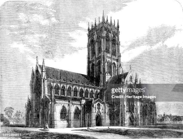 Doncaster Church, 1858. 'The cost of the edifice, which is essentially Gothic, even in its minutest details, will be little under £52 of which all...