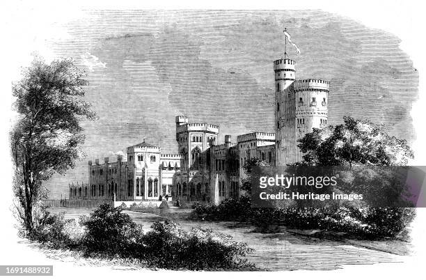 Babelsberg, the Summer Residence of the Prince and Princess Frederick William of Prussia, 1858. 'The Castle...was a creation of his Royal Highness...