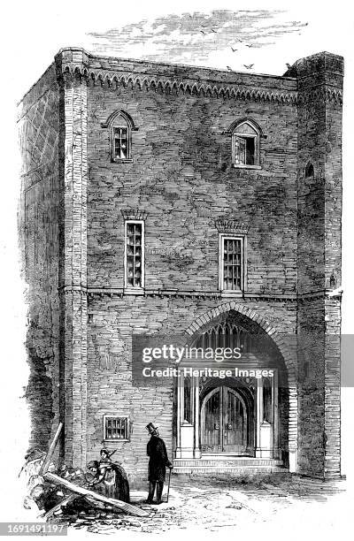 King John's Palace at Stepney, 1858. 'The interesting Norman remains represented in the accompanying Engraving have been recently brought to notice...