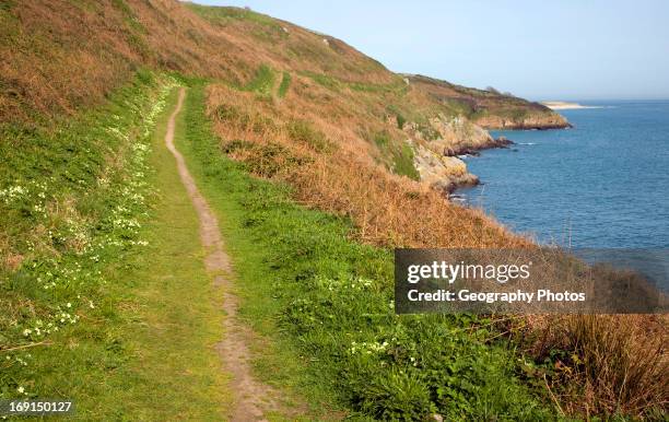 Footpath looking north Island of Herm, Channel Islands, Great Britain.