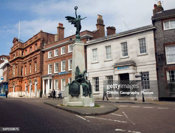 War memorial, Lewes town center, East Sussex, England.