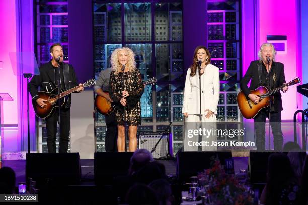 Jimi Westbrook, Kimberly Schlapman, Karen Fairchild and Phillip Sweet of Little Big Town perform at the 2023 CMA Foundation Music Teachers Of...