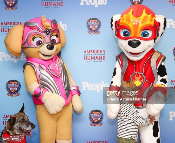 Bogi and Paw Patrol Fur-Responders attend "Paw Patrol: The Mighty Movie" Special Screening on September 19, 2023 in New York City.