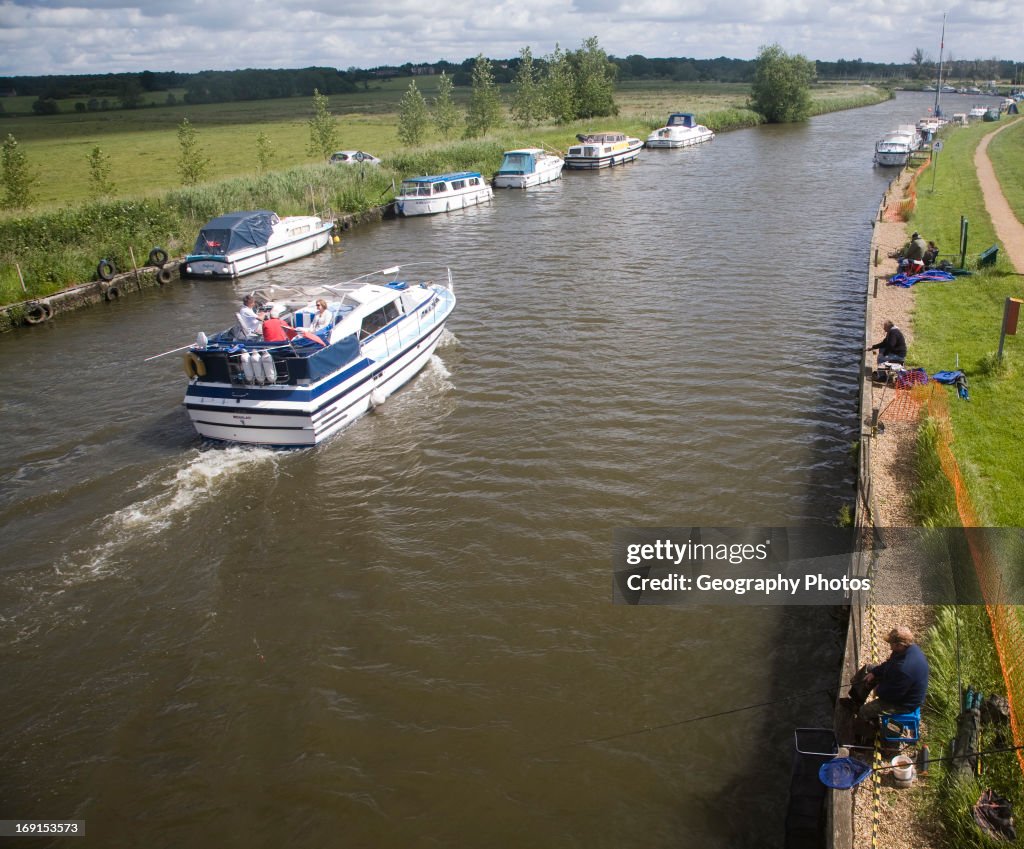 Boats on the River Waveney, Beccles, Suffolk, England