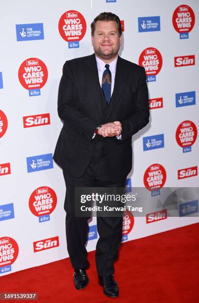 James Corden attends The Sun's "Who Cares Wins" Awards 2023 at The Roundhouse on September 19, 2023 in London, England.