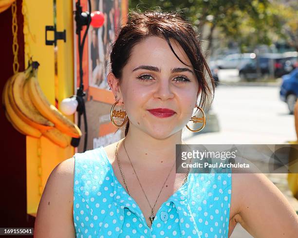 Arrested Development's" Mae Whitman appears at Bluth's Original Frozen Banana Stand on May 20, 2013 in Culver City, California.
