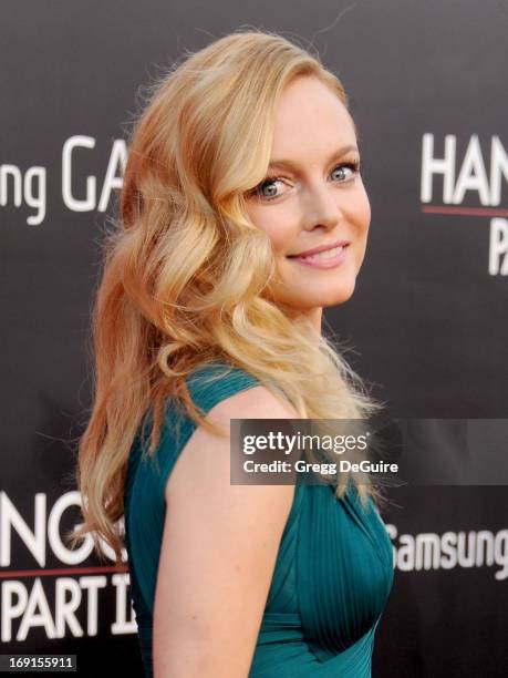 Actress Heather Graham arrives at the Los Angeles premiere of "The Hangover III" at Mann's Village Theatre on May 20, 2013 in Westwood, California.