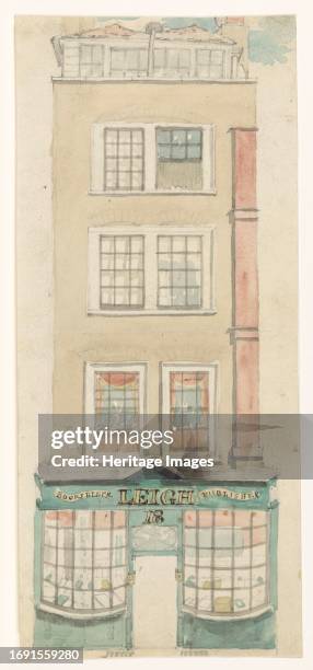 Exterior of the store of bookseller and publisher Samuel Leigh in London, 1814Creator: Anon.